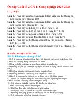 Đề cương ôn tập Học kì 2 Công nghệ Công nghiệp 11 năm 2025–2026 trường THPT Đức Trọng (Lâm Đồng)